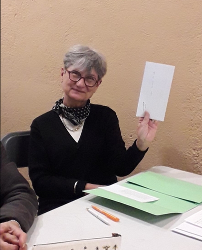 Dòna Roattino a evocat lei premeiereis eleccions de l'après-guerra, tèma de la Dictada au Vau (photo Patricia Jouve DR)