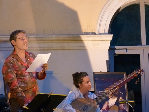 Le 14 juillet le Musée Granet fait cour comble pour une création de textes de Claude Brueys en provençal, sur des musiques d'époque. photo Sarah Zingraff/Musée Granet DR