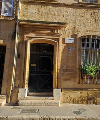 L'Hotel particulier du quartier Mazarin où vivait "Jean Daret, peintre du Roi" à Aix-en-Provence (photo MN)